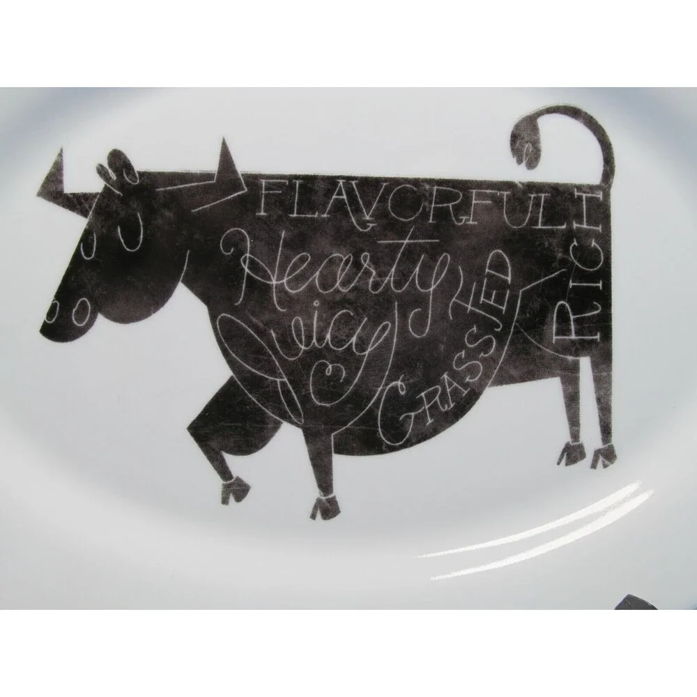Crate & Barrel Oval Plates Platters 11 .5